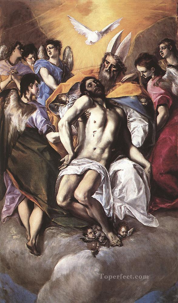 The Holy Trinity 1577 Renaissance El Greco Oil Paintings